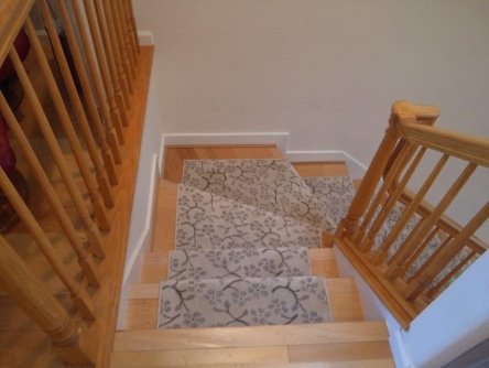carpet installation on staircase