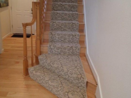 carpet installation on stairs