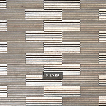 Curva Du Chateau wall covering sample in silver