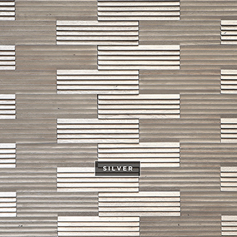 Curva Du Chateau wall covering sample in silver
