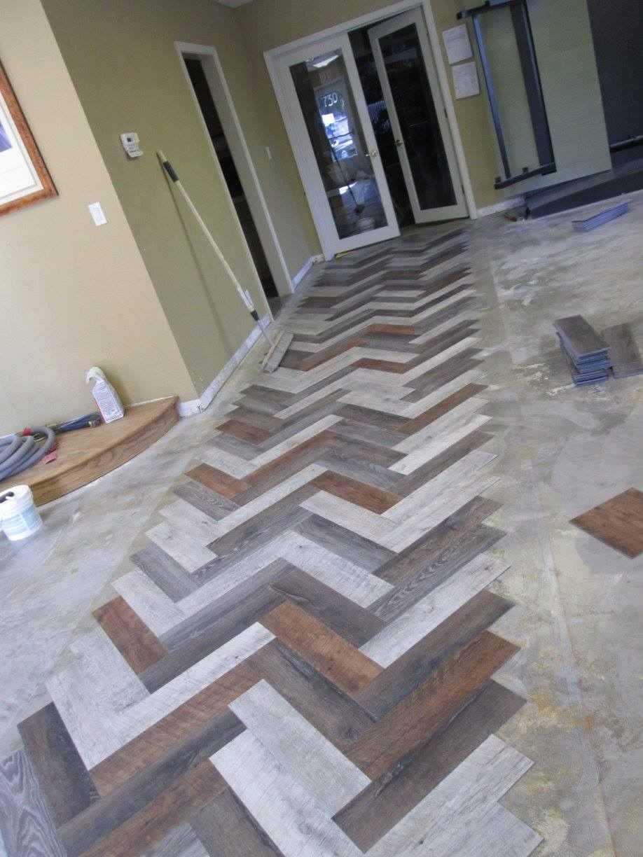 herringbone floor design