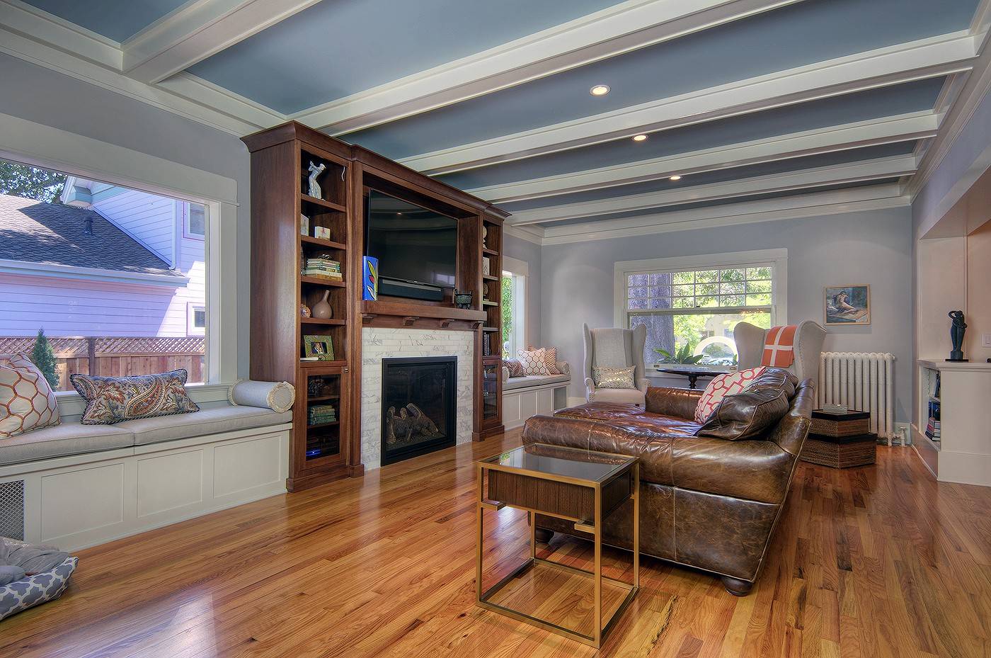 Red Oak in Living Room of Los Gatos home