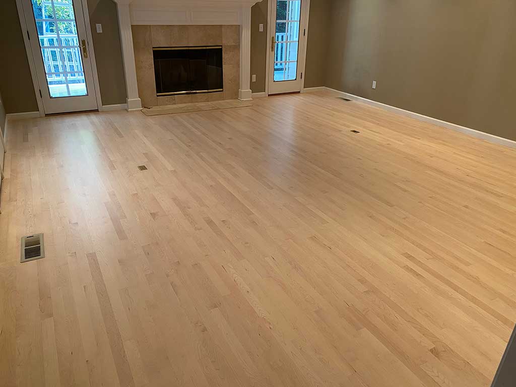 Living Room in Santa Cruz Home After Hardwood Floor Restoration