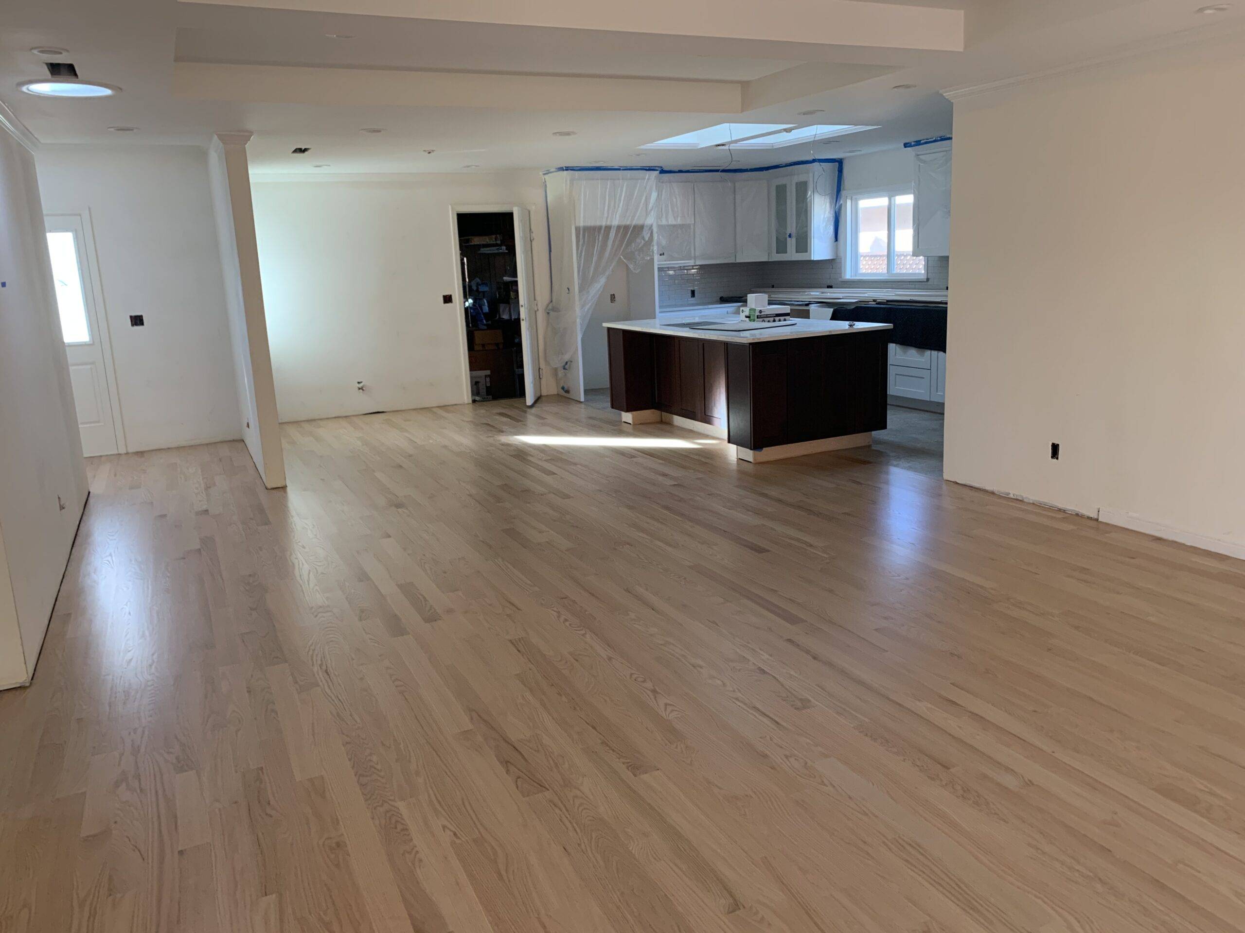 Select Red Oak Finish-in-Place Hardwood Floor in Sunnyvale Home