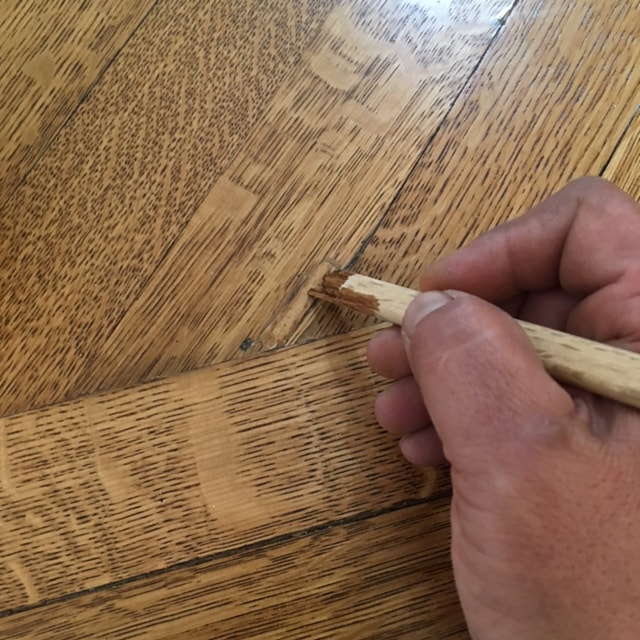 patching hardwood floors with stained filler wood