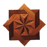 Star Shaped Medallion hardwood inlay