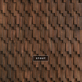 Wooden wall covering sample in stout